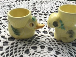Vintage Egg Cups,  Dog and Duck,  Figural Made in England 3