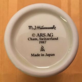 Vintage 1987 MJ Hummel Gold Trim Porcelain Bay Leaves Spice Jar 4 