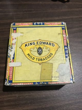 Vintage King Edward The Seventh 5c Mild Tobaccos Cigarillos Box