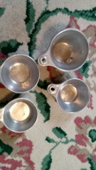 Vintage Exco Measure Cups Set 4 Different Sizes Aluminum