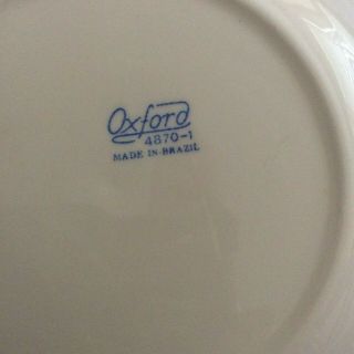 Vintage Oxford Brazil Restaurant China Blue Bands 4860 4 Salad Dessert Plates 2