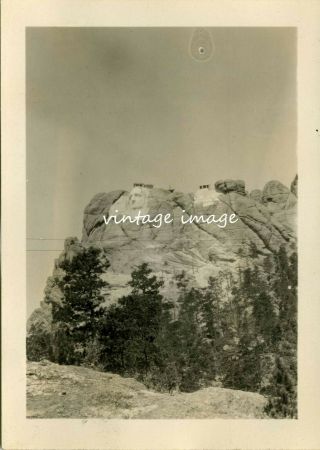 Vintage 1930 Photo Of Mount Rushmore Under Construction