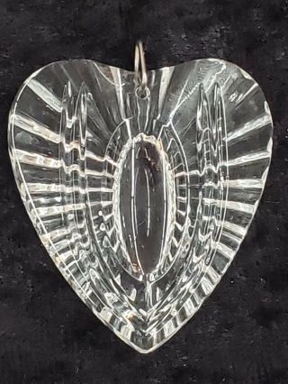 Vintage Waterford Crystal Heart Pendant For Necklace Or Ornament