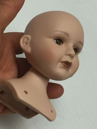 F - 13 Vintage Bisque - Porcelain Doll Parts - Shoulder - Head 3 - 1/2 " Tx 6 - 3/4 " Around