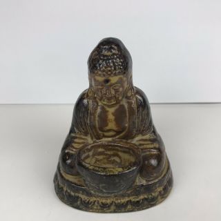 Vintage Ceramic Incense Burner Holder Buddhist Asian Figurine Meditation