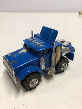 Vintage 1980s Rough Riders Ljn Semi Truck Blue Battery Operated Not Running O8