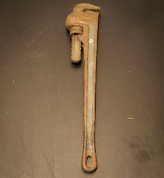 Ridgid Vintage Straight Pipe Wrench 24 In.  Plumbing Heavy - Duty Tool 9lbs Usa