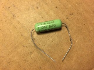 Nos Cornell Dubilier Greenie.  047 Uf 400v Capacitor Vintage Tone Cap (qty Avail