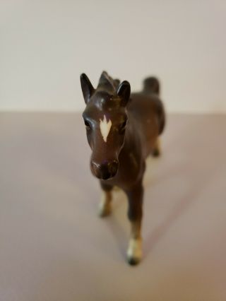 Vintage Black And Brown Horse Ceramic Figurine Statue 5 