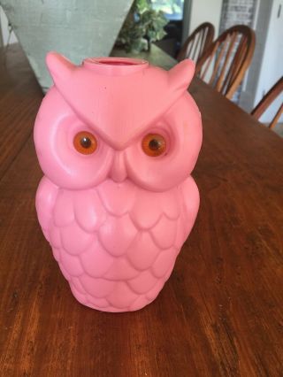 Vintage Pink Owl Replacement Blow Mold Party String Light Patio Camper Rv