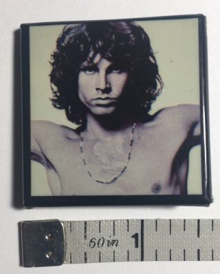 Jim Morrison,  Of The Doors,  Square Vintage Pin / Button