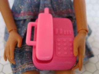 Vtg Liv Skipper My Scene Barbie Doll Pink Desk Phone /answering Machine Mini Toy