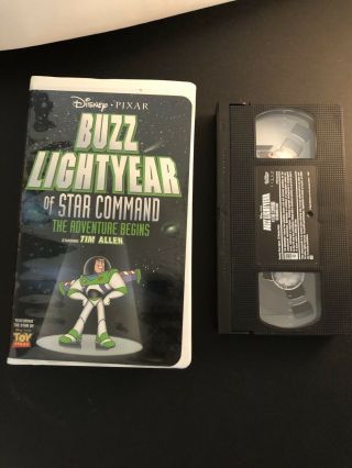 Buzz Lightyear Of Star Command: The Adventure Begins (vhs,  2000) Clamshell Vtg