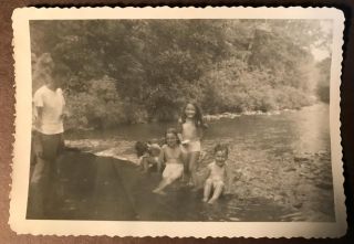 Vintage Photo Kids At The Swimming Hole