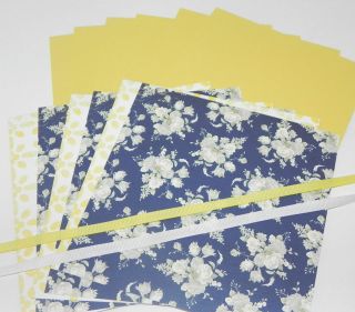 Genevieve Vintage Floral Daffodil Del 6x6 Designer Paper A2 Cardstock Stampin Up
