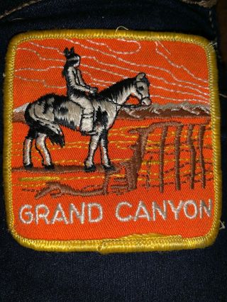 Vtg Grand Canyon National Park In Arizona Patch With Indian On Horse