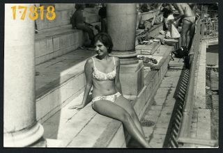 Sexy Girl Smiling In Bikini,  Swimsuit,  Vintage Photograph,  1970’s Hungary