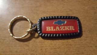 Red Chevy Blazer Truck Keychain Key Chain Ring Vintage