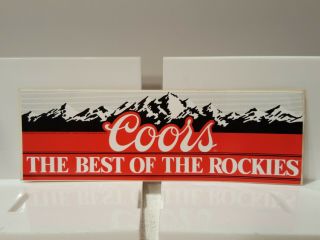 1983 Coors Beer Vintage Automobile Bumper Sticker The Best Of The Rocki