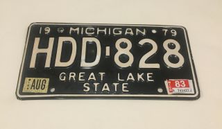 1979 Vintage Michigan License Plate Great Lake State Hdd - 828