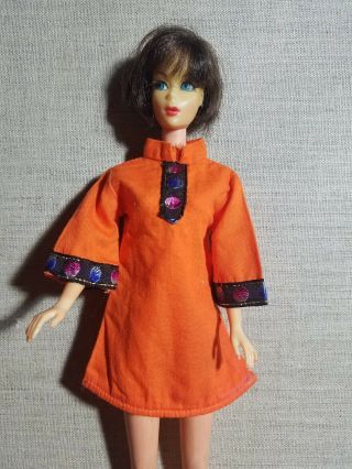 Vintage 1960s Mod Barbie/clone Orange Nehru Tunic - No Doll