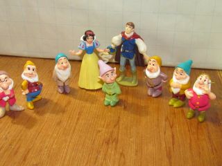 Vintage 1993 Disney Mattel Snow White Prince Charming & Seven Dwarfs Figures