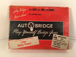 Vintage Autobridge Play By Yourself Bridge Game Complete 1959 Usa Beginners Set