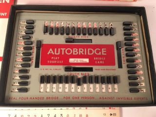 Vintage AutoBridge Play By Yourself Bridge Game Complete 1959 USA Beginners Set 3