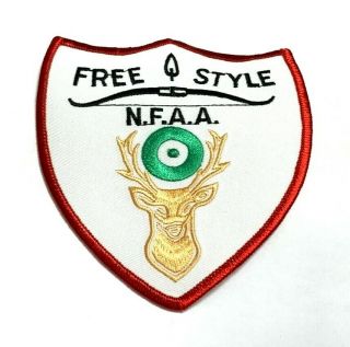 Nfaa Freestyle Patch Official Archery Buck Vintage Bare Bow Target Field Shield