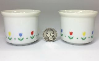 Vintage Porcelain Made in Japan Multi Color Tulips Votive Candle Holders 2