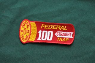 Federal 100 Straight Trap Champions Club Patch Felt Shotgun Shooting