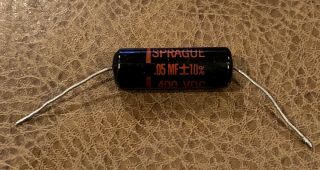 Vintage Sprague Black Beauty Capacitor.  05mfd 400v