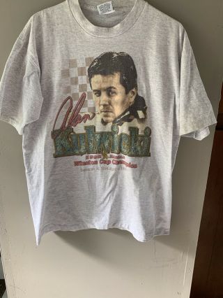 Vintage 1992 Nascar Alan Kulwicki Winston Cup Champion Mens Tshirt Size Xl