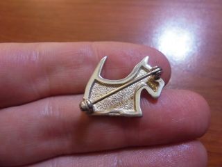 Vtg sterling silver Scottie dog pin brooch 4.  0 grams 3