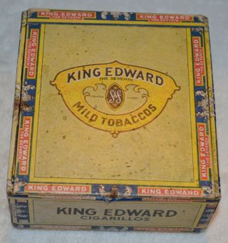 Vintage King Edward Cigar Box Cigarillos 50 Count