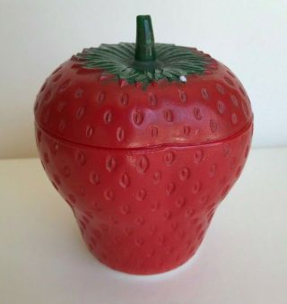Vintage Strawberry Jar,  Hazel Atlas Milk Glass,  Sugar Bowl Jam Jar