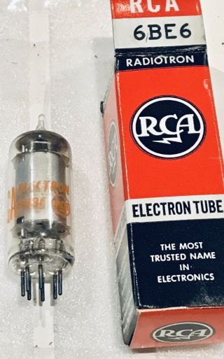 (1) Rca 6be6 Vacuum Tube - Nos - Nib - - Vintage - 1960’s,  70’s