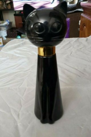 Vintage Avon Cologne Bottle Tabatha Black Cat Birds Of Paradise