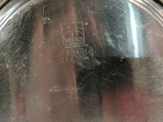 Vintage Mirro Aluminum Pie Pan 9” x 1 1/4” USA Tin Plate 3