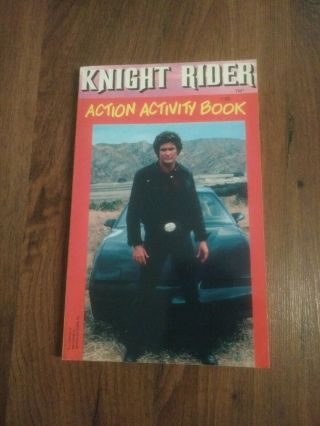 Knight Rider,  David Hasselhoff Kit Car Action Activity Book 1984 Vintage