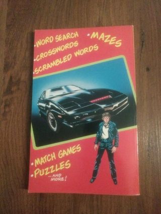 Knight Rider,  David Hasselhoff Kit Car Action Activity Book 1984 Vintage 2