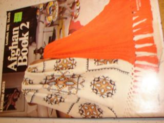 Vintage 1977 Leisure Arts Afghan Book 2 Leaflet 102 Bulky Diamonds And Cables
