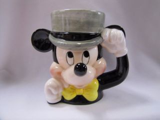 Vintage Mickey Mouse Coffee Mug With Top Hat Disney Mug Mickey