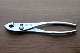 Vintage Crescent Brand G - 210 Slip Joint Pliers 10 " Long - Made In The Usa.