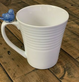 Vintage White BIA Cordon Bleu International China Coffee Tea - Cup Mug Bird 2