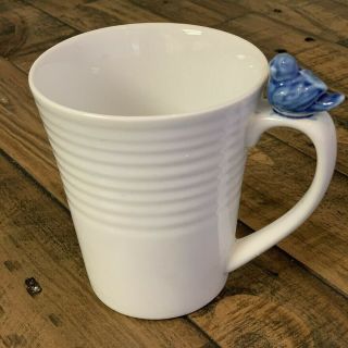 Vintage White BIA Cordon Bleu International China Coffee Tea - Cup Mug Bird 5
