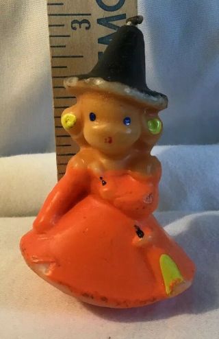 Tiny Witch Mini Candle Vintage Halloween Gurley Candle Co.  Halloween