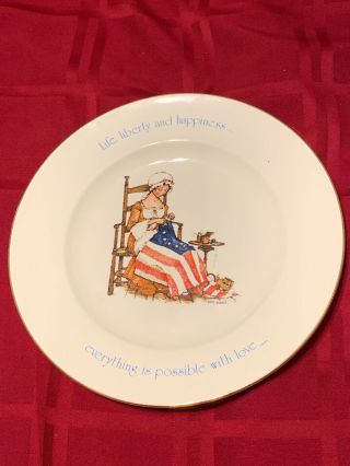 Vintage Holly Hobbie Collector Plate Freedom Series 1776 - 1976