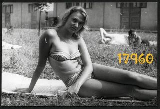 Sexy Blond Girl In Bikini,  Swimsuit,  Vintage Photograph,  1960’s Hungary
