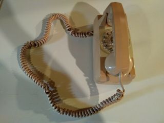 Vintage Gte Starlite Beige Rotary Dial Wall Telephone